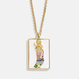 Reversible 18K Gold Zodiac Pendant Necklace - Virgo