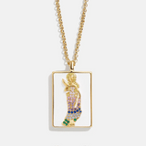 Reversible 18K Gold Zodiac Pendant Necklace - Virgo