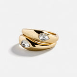 Vanessa Ring Set - Gold/Pavé