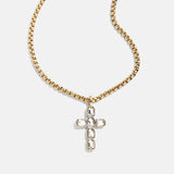 Mara Cross Necklace - Bezel Cross