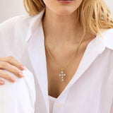 Mara Cross Necklace - Bezel Cross