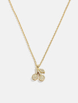 BaubleBar 18K Gold Motif Necklace - Cherry - 
    18K gold plated sterling silver, Cubic Zirconia
  
