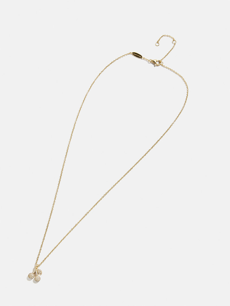 BaubleBar 18K Gold Motif Necklace - Cherry - 
    18K gold plated sterling silver, Cubic Zirconia
  
