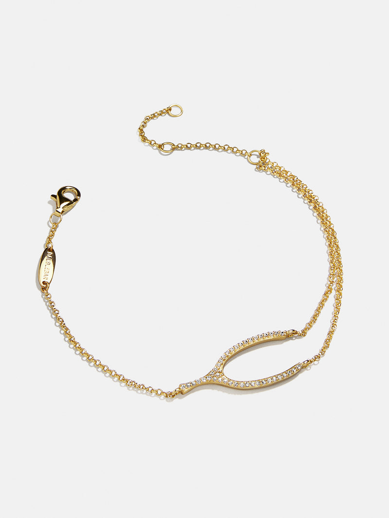 BaubleBar Sabrina 18K Gold Motif Bracelet - Wishbone - 
    Enjoy 20% off - This Week Only
  
