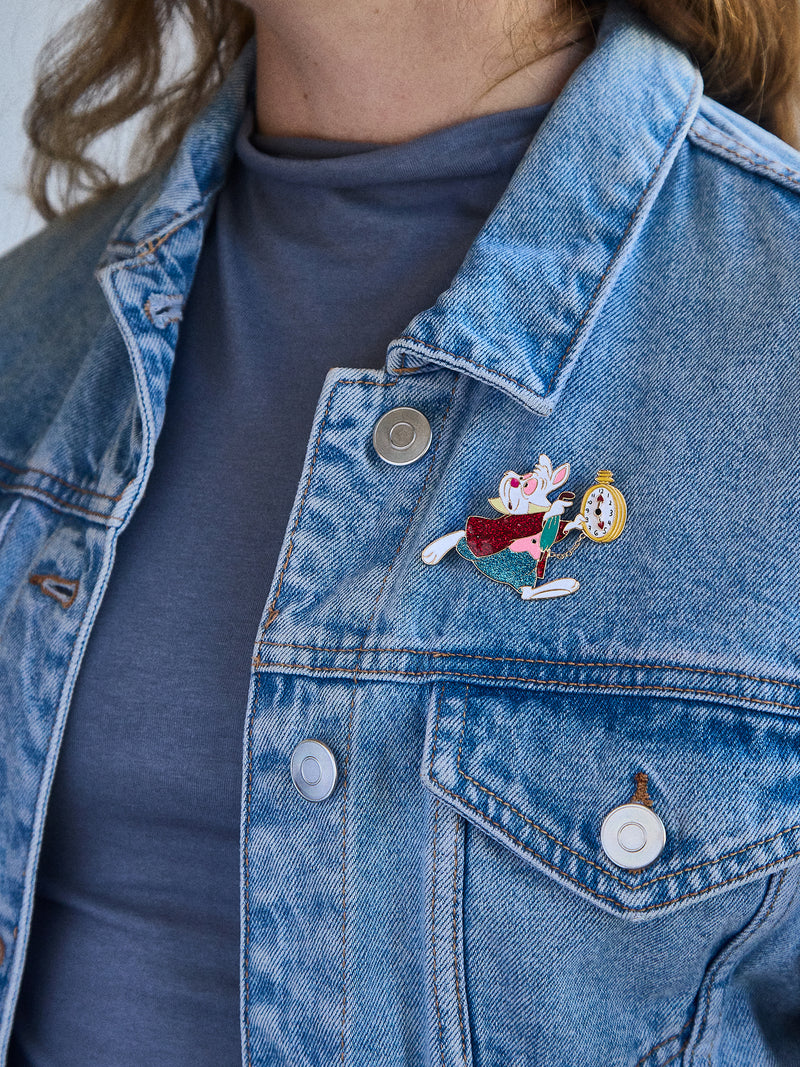 BaubleBar Disney White Rabbit Pin - White Rabbit - 
    Alice in Wonderland pin
  
