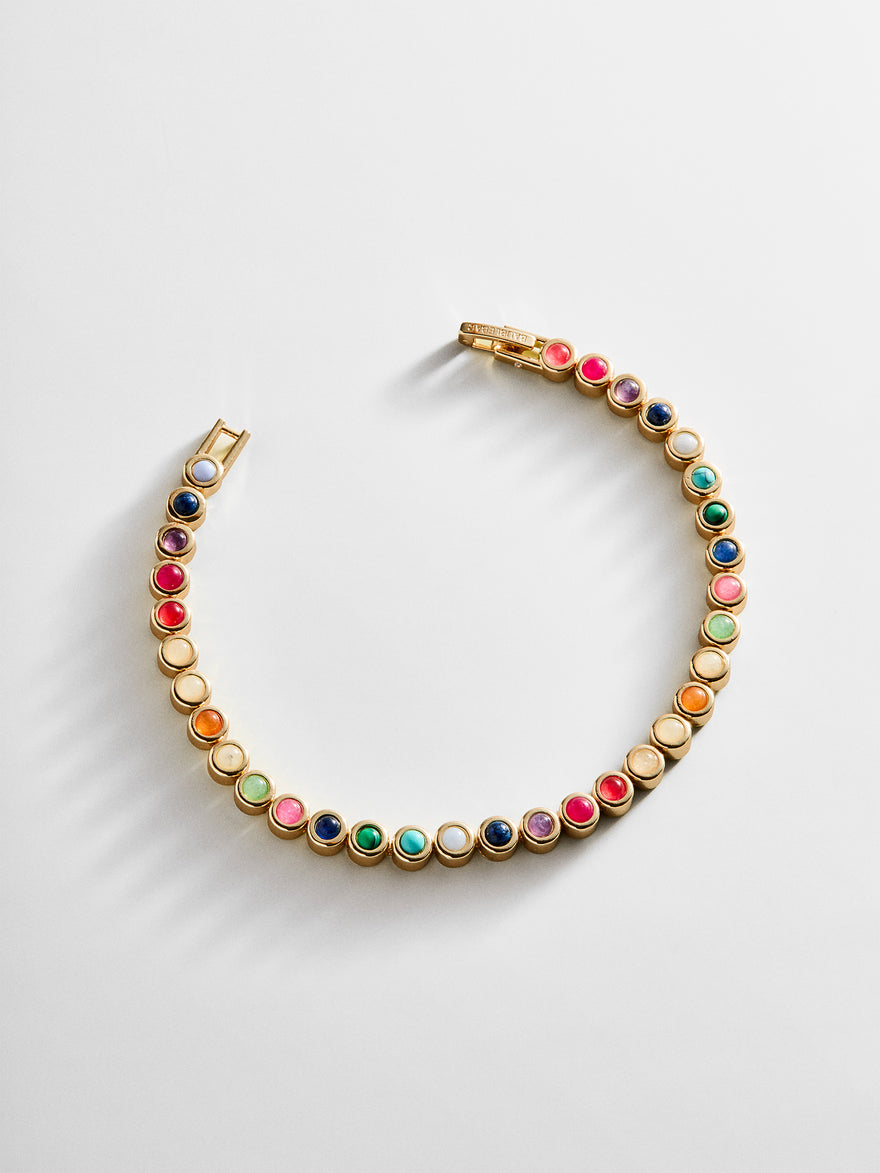 Nina Semi-Precious Bracelet - Gold/Multi