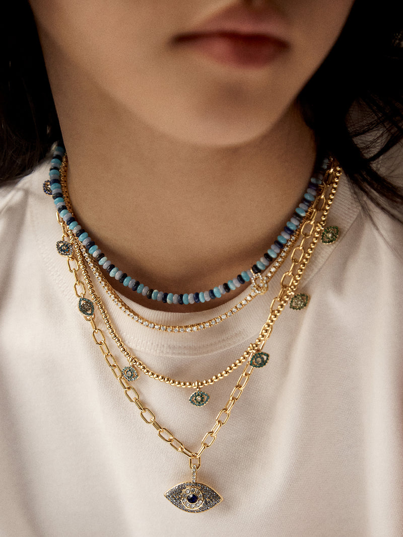 BaubleBar Evil Eye Pisa Necklace - Gold/Blue - 
    Enjoy 20% off - This Week Only
  
