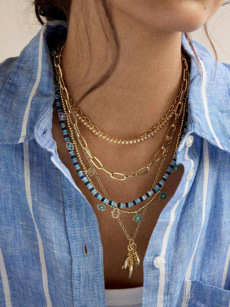 BaubleBar Evil Eye Pisa Necklace - Gold/Blue - 
    Enjoy 20% off - This Week Only
  
