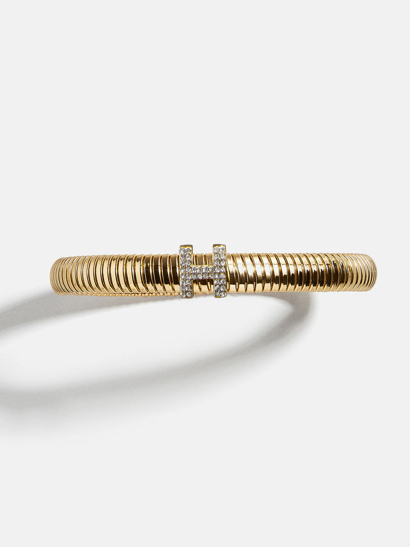 BaubleBar H - 
    Gold stacking bracelet 
  

