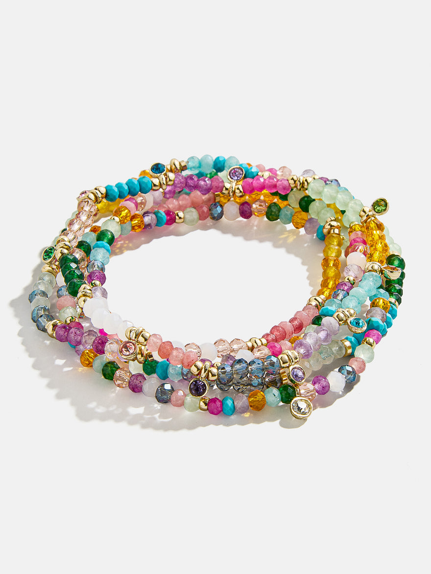Indya Semi-Precious Layered Bracelet Set  - Multi