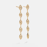 18K Gold Evil Eye Drop Earrings - Evil Eye