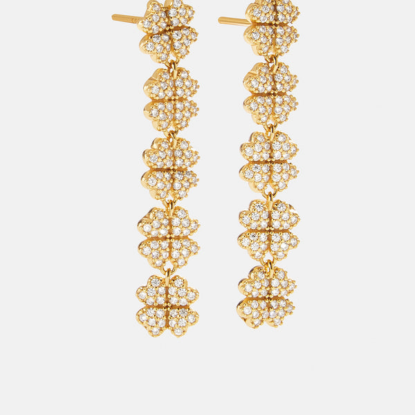 [wingbling] 10K Gold☆Leno Lucky Clover Ring Earrings wingbling] 10K Gold☆Leno Lucky Clover Ring Earrings ピアス