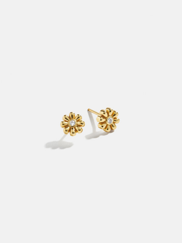 18K Gold Just For Fun Earrings - Flower