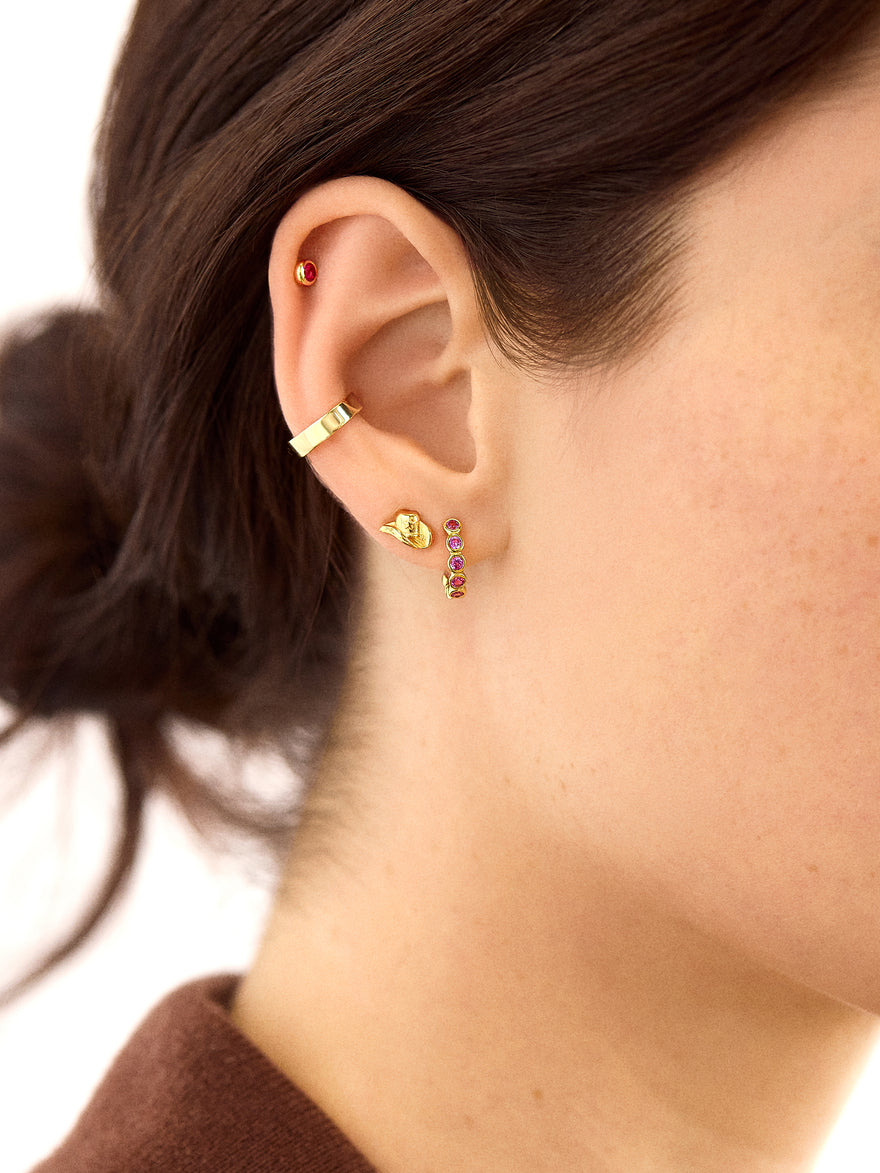 18K Gold Vermeil Just For Fun Earrings - Cowboy Hat