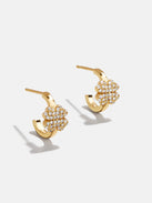 18K Gold Lucky Clover Drop Earrings - Clover