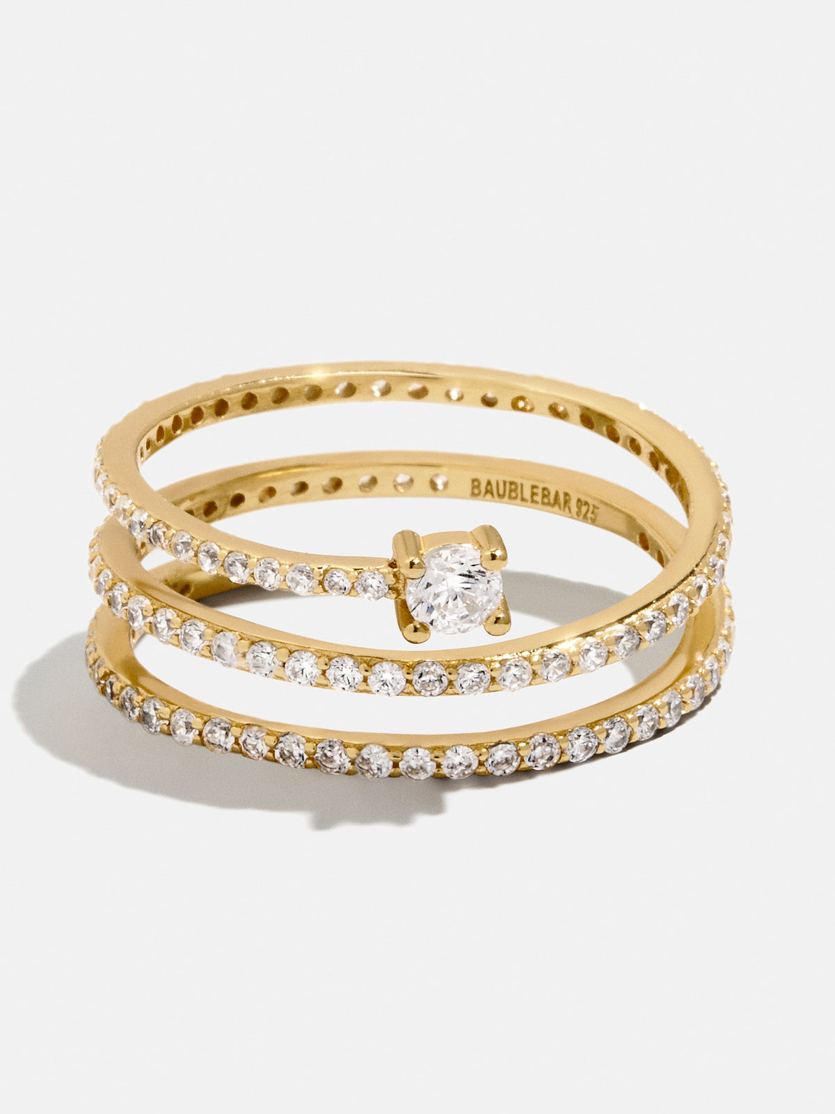 18K Gold Celine Ring - Gold/Pavé