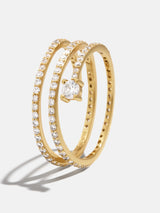BaubleBar 18K Gold Celine Ring - Gold/Pavé - 
    Enjoy 25% Off: One week only
  
