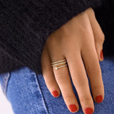 18K Gold Celine Ring - Gold/Pavé