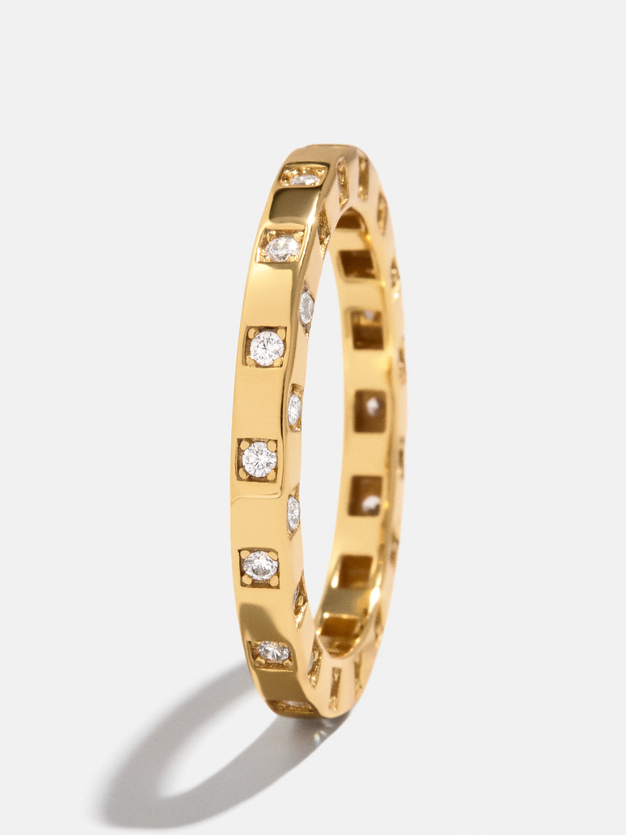 18K Gold Vermeil Mabel Ring - Gold/Pavé