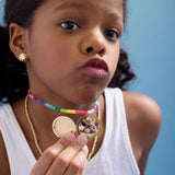 Lil' Smiley Kids’ Locket Necklace - Smiley Face