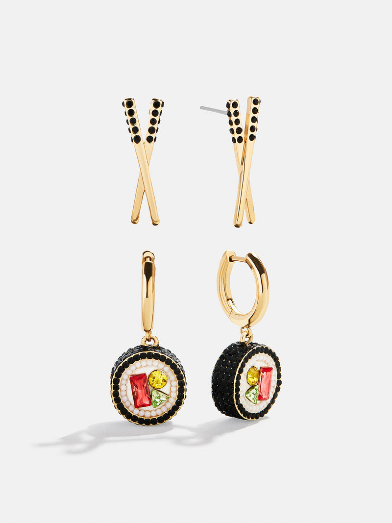 Just Roll With It Earring Set - Sushi