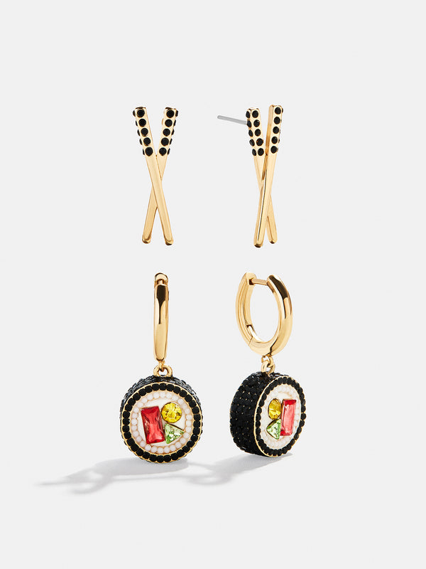 Just Roll With It Earring Set - Sushi