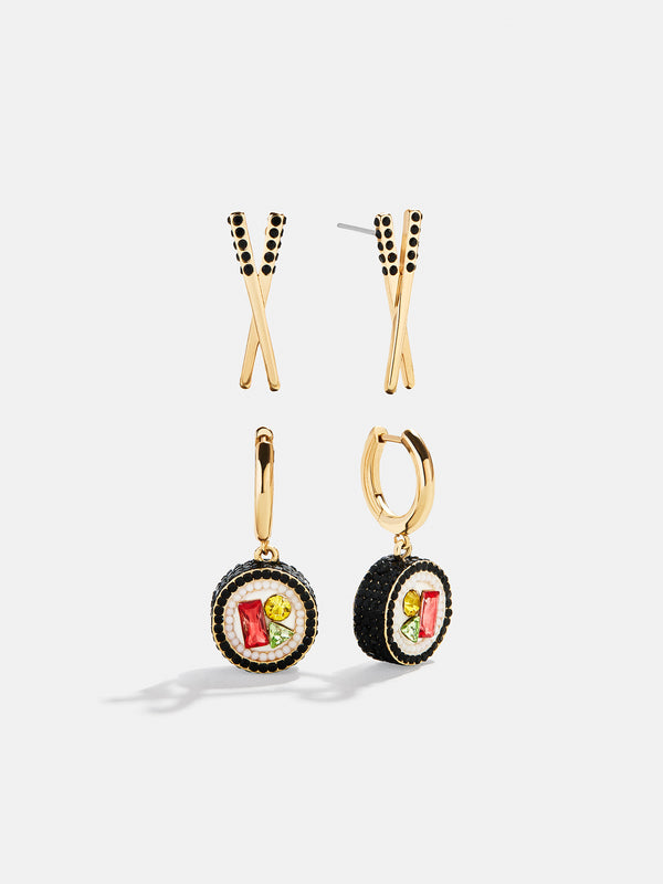 Just Roll With It Earring Set - Sushi