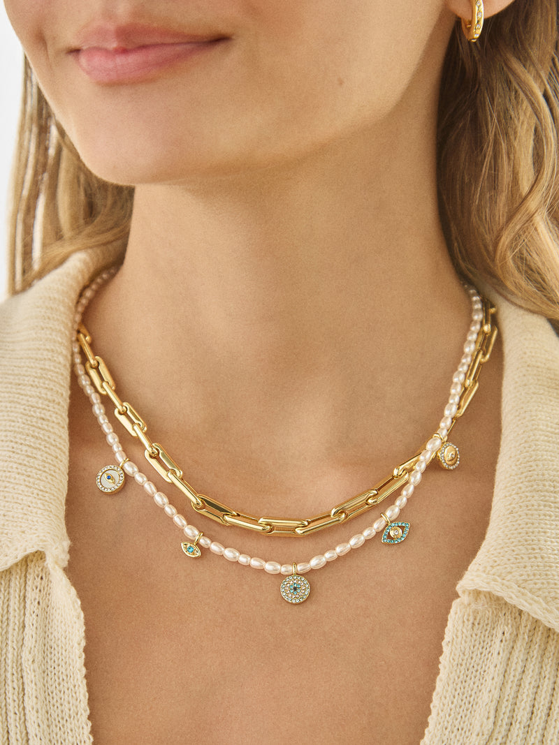 BaubleBar Frida Evil Eye Necklace - White/Blue - 
    Enjoy 20% off - This Week Only
  
