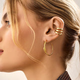 18K Gold Ella Hoop Earrings - Gold