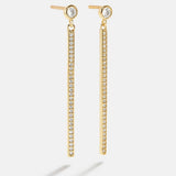 18K Gold Bella Earrings - Gold/Pavé