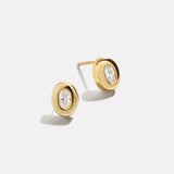 18K Gold Lana Earrings - Gold/Pavé