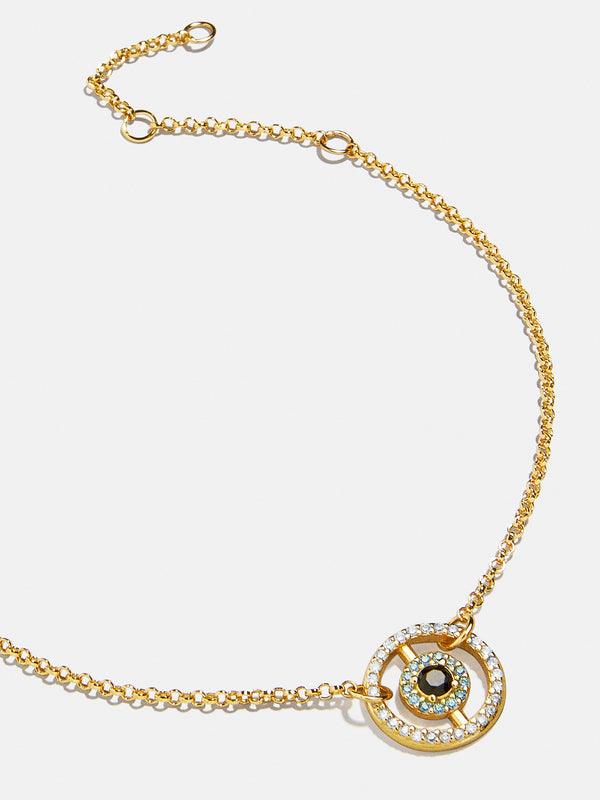 Sabrina 18K Gold Motif Bracelet - Evil Eye
