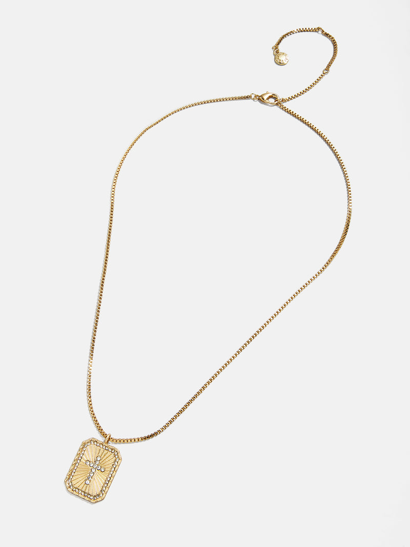 BaubleBar Grace Cross Pendant Necklace - Gold/Pavé - 
    Enjoy 20% off - This Week Only
  
