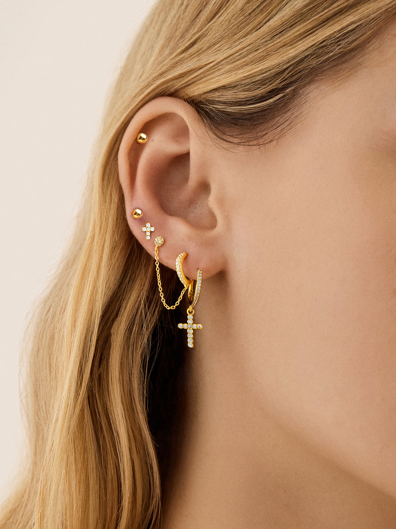 BaubleBar 18K Gold Cross Earrings - Cross - 
    Ends Tomorrow: Enjoy 20% off
  
