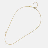 18K Gold Asymmetrical Cross Necklace - Cross