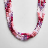 Lena Semi-Precious Layered Necklace - Pink