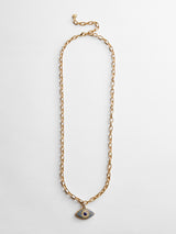 BaubleBar Eyes Out Necklace - Gold/Blue - 
    Evil eye pendant necklace
  
