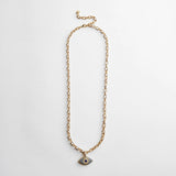 Eyes Out Necklace - Gold/Blue