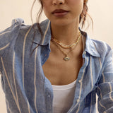 Eyes Out Necklace - Gold/Blue