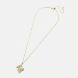 Pavé Double Initial Custom Necklace - Gold/Pavé
