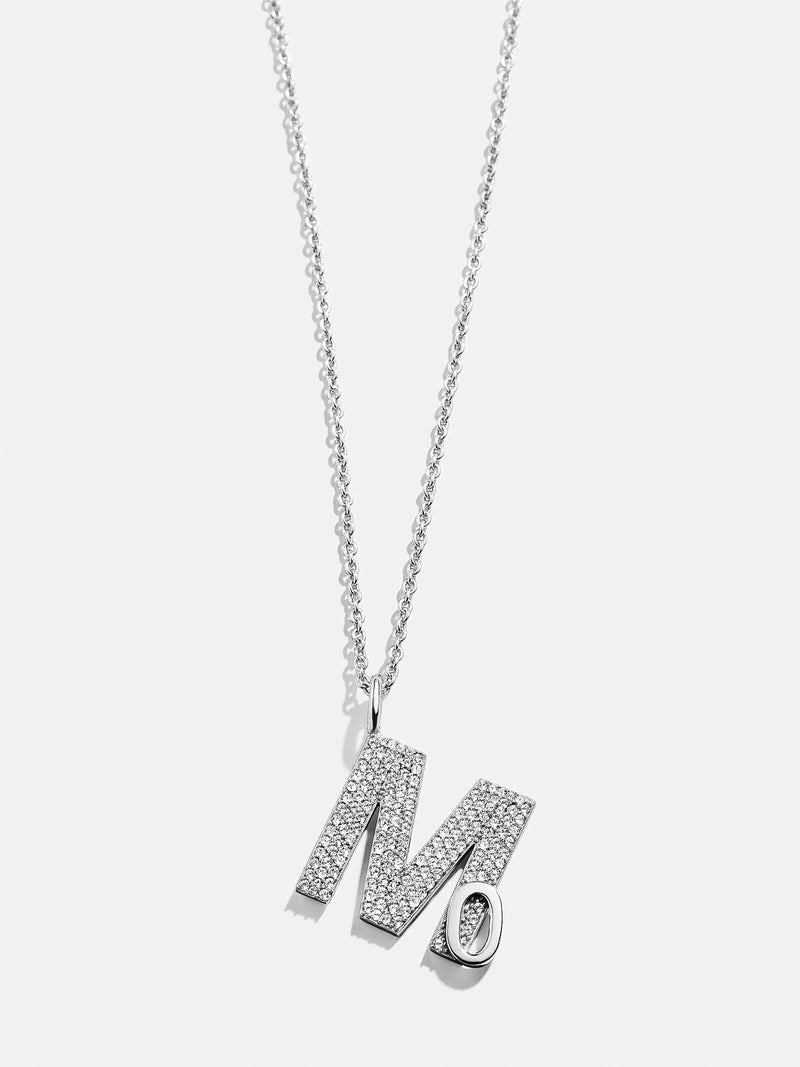 BaubleBar Custom Double Initial Pavé Necklace - Pavé/Silver - 
    Enjoy 20% off - This Week Only
  

