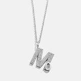 Double Initial Custom Necklace - Pavé/Silver