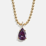 Esther 18K Gold Plated Sterling Silver Birthstone Necklace - Amethyst