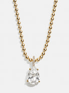 Esther 18K Gold Plated Sterling Silver Birthstone Necklace - Crystal