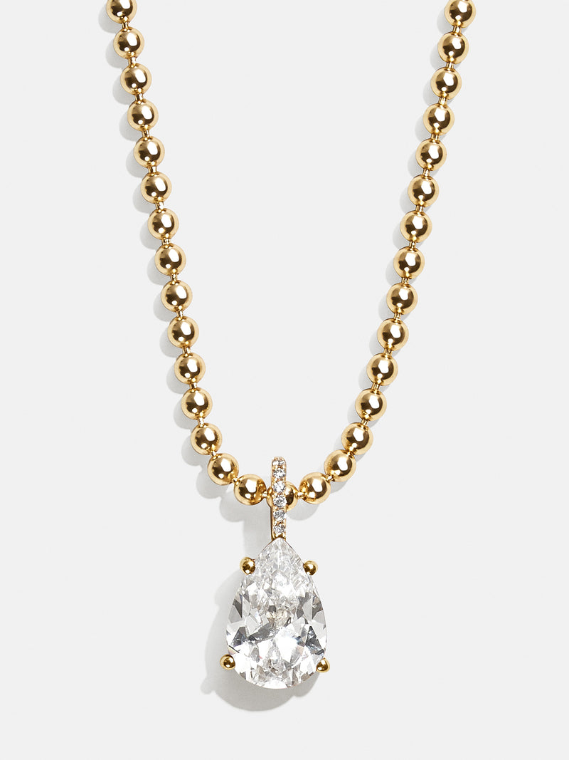 BaubleBar Esther 18K Gold Birthstone Necklace - Crystal - 
    Birthstone pendant necklace
  

