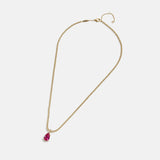 Esther 18K Gold Plated Sterling Silver Birthstone Necklace - Garnet