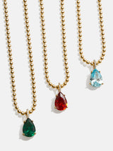 BaubleBar 18K Gold Esther Birthstone Necklace - Garnet - 
    18K Gold Plated Sterling Silver, Cubic Zirconia
  
