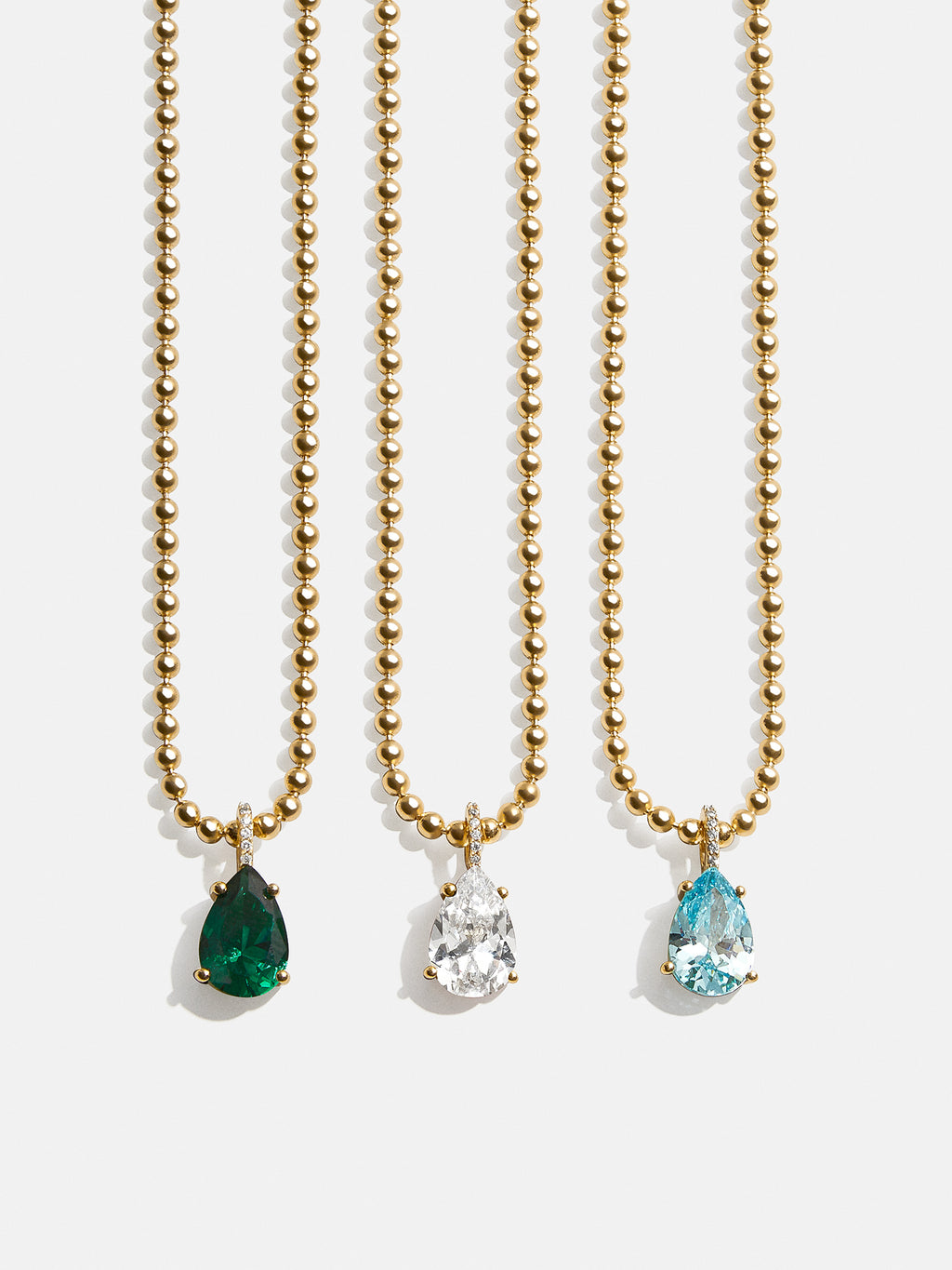 Esther 18K Gold Birthstone Necklace - Crystal – Birthstone