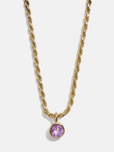 BaubleBar 18K Gold Florence Birthstone Necklace - Light Amethyst - 
    Enjoy 20% off - This Week Only
  
