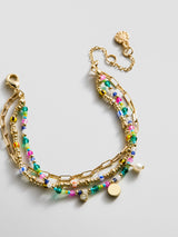 BaubleBar Rowan Semi-Precious Layered Bracelet - St. Tropez - 
    Colorful bracelet with multiple chains
  
